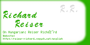 richard reiser business card